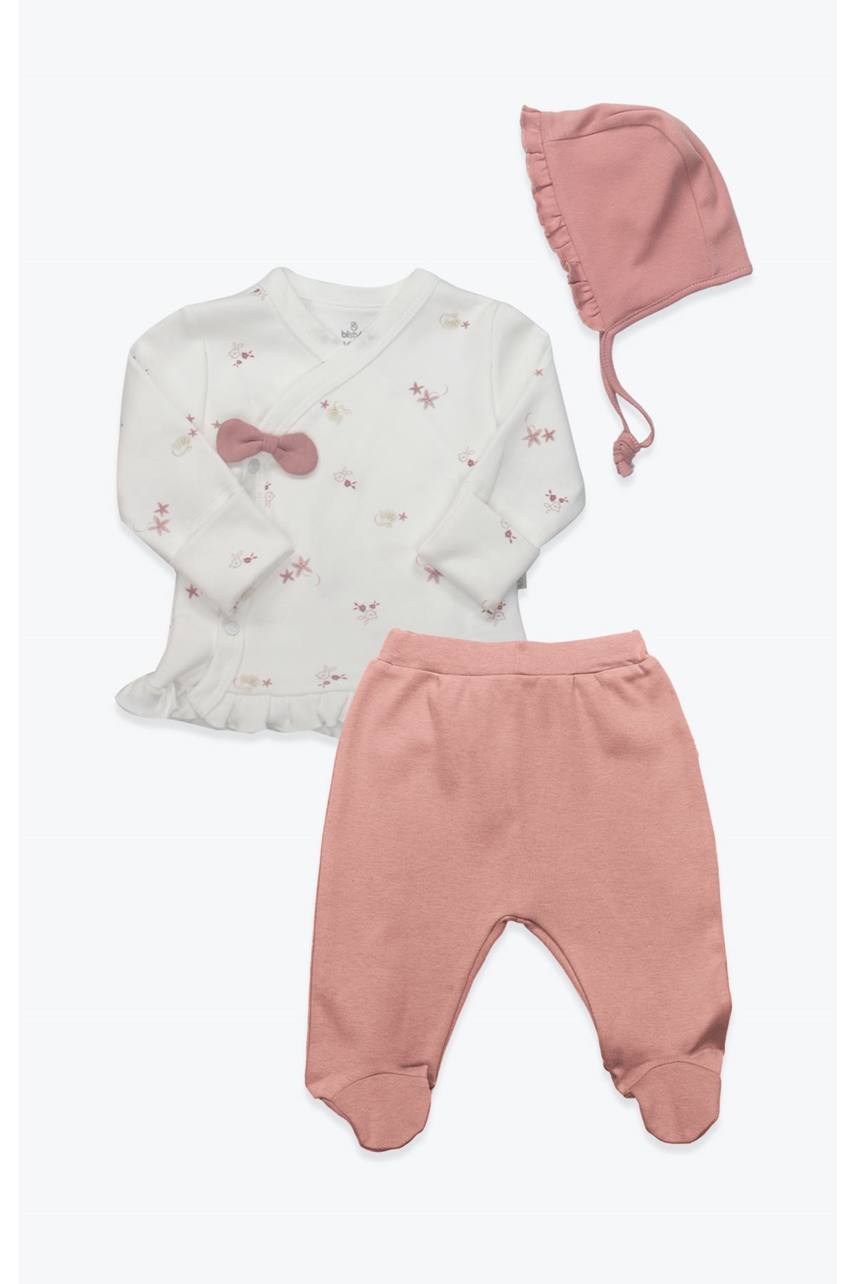 Bistyle 3lü Zıbın Takım Starfish Wishes 13124 Pembe