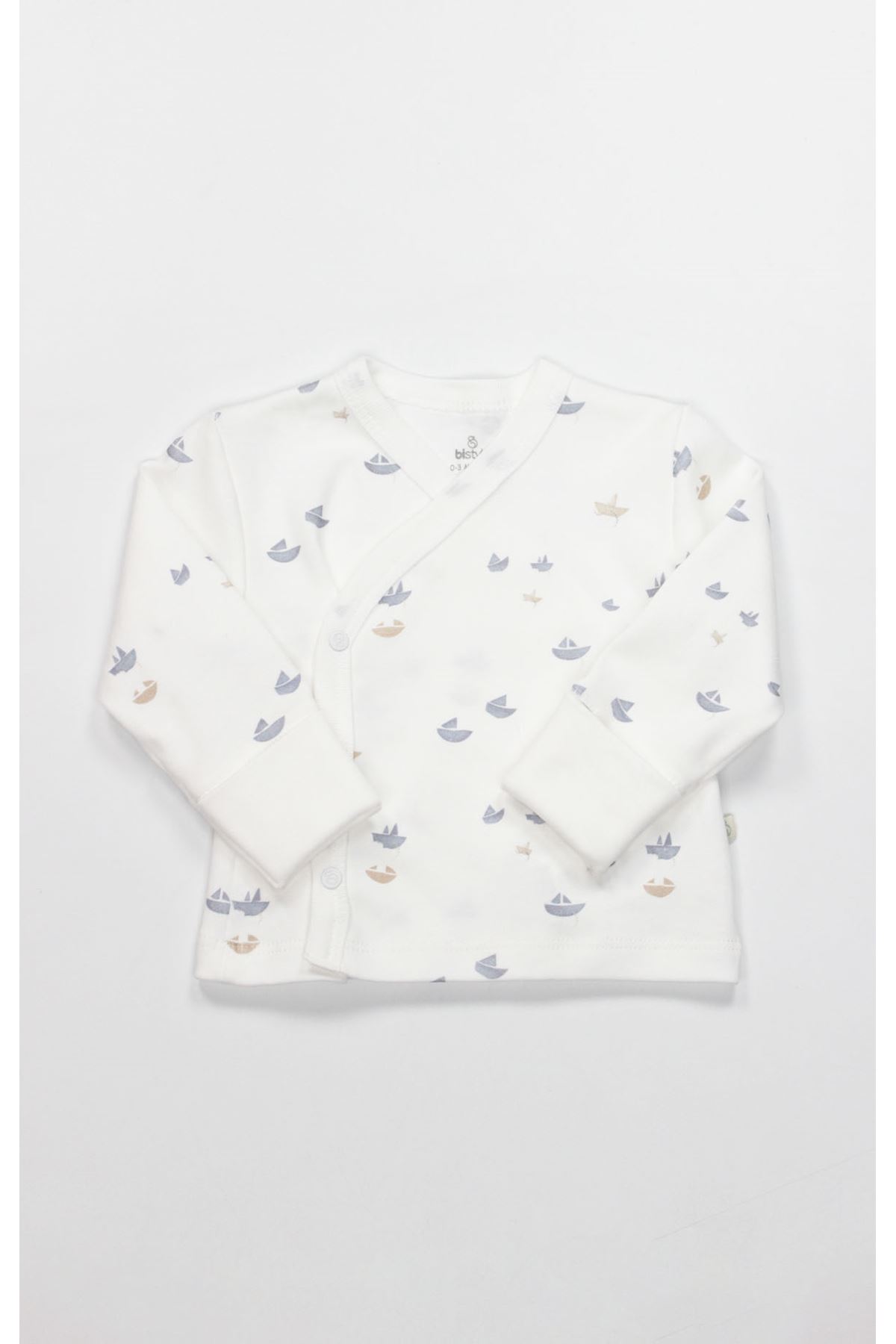 Bistyle 3lü Zıbın Takım Little Boats 13125 Ekru