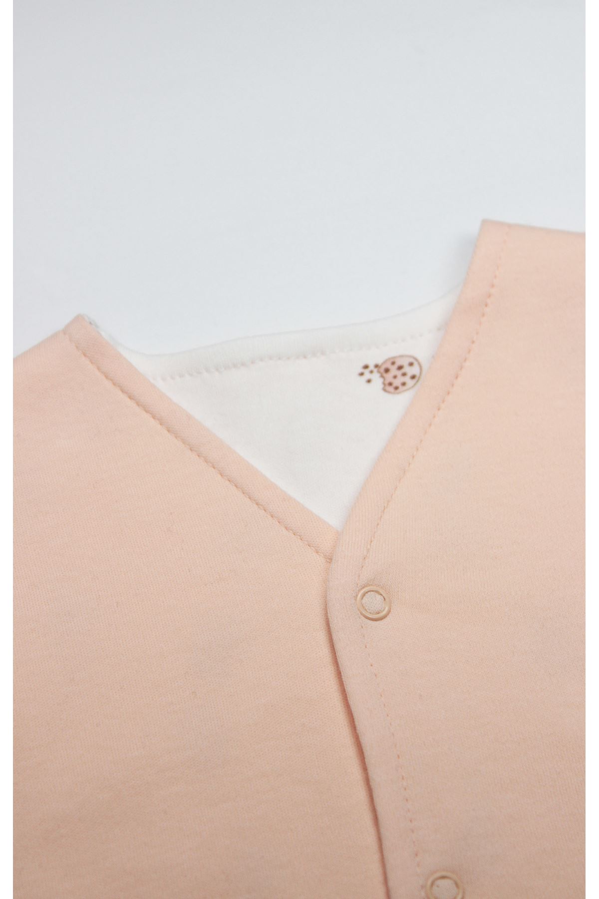 Bistyle Yelek Çift Taraflı Cookies Cute Happy 18112 Somon