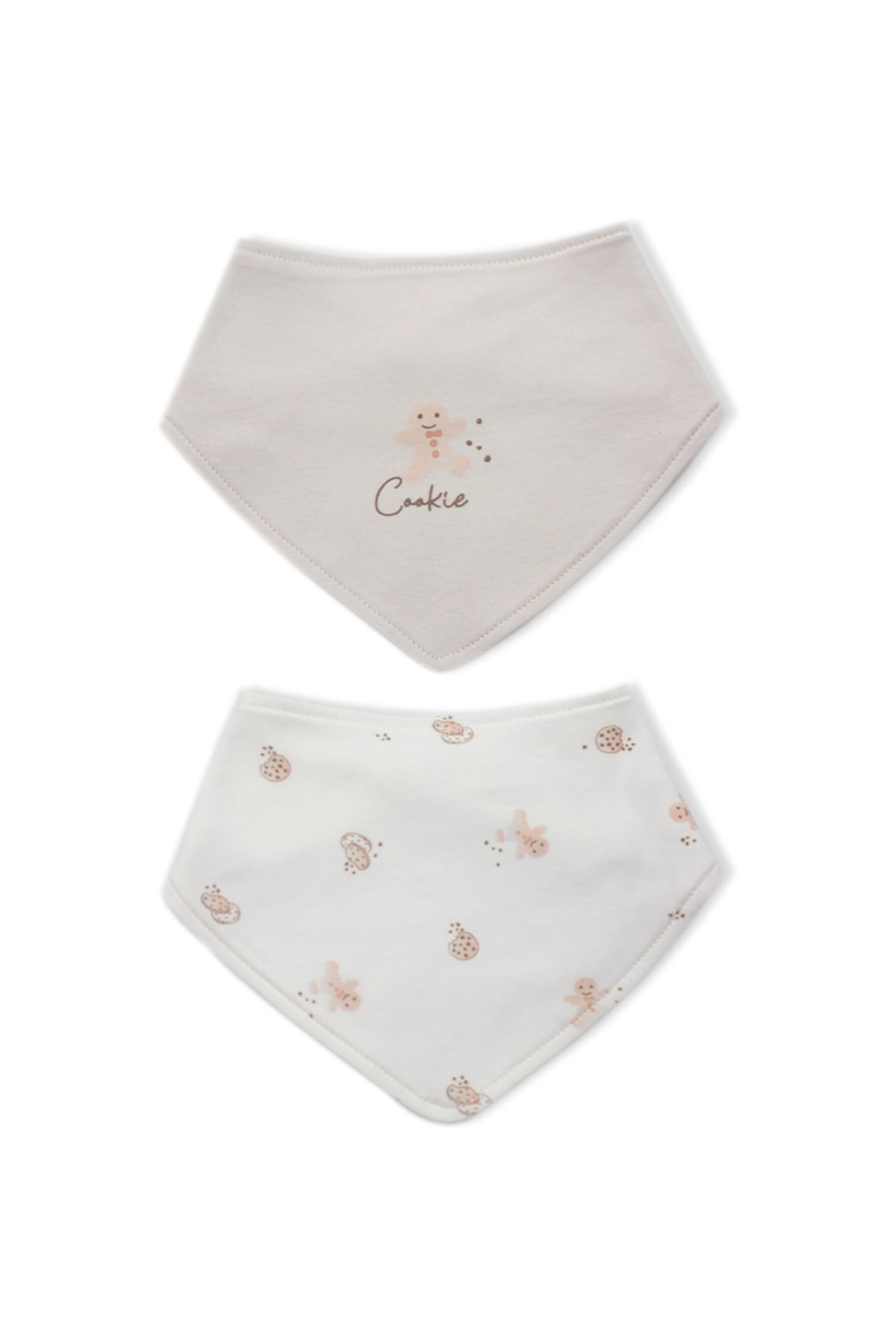 Bistyle 2li Fular Cookies Make Happy 60121 Ekru