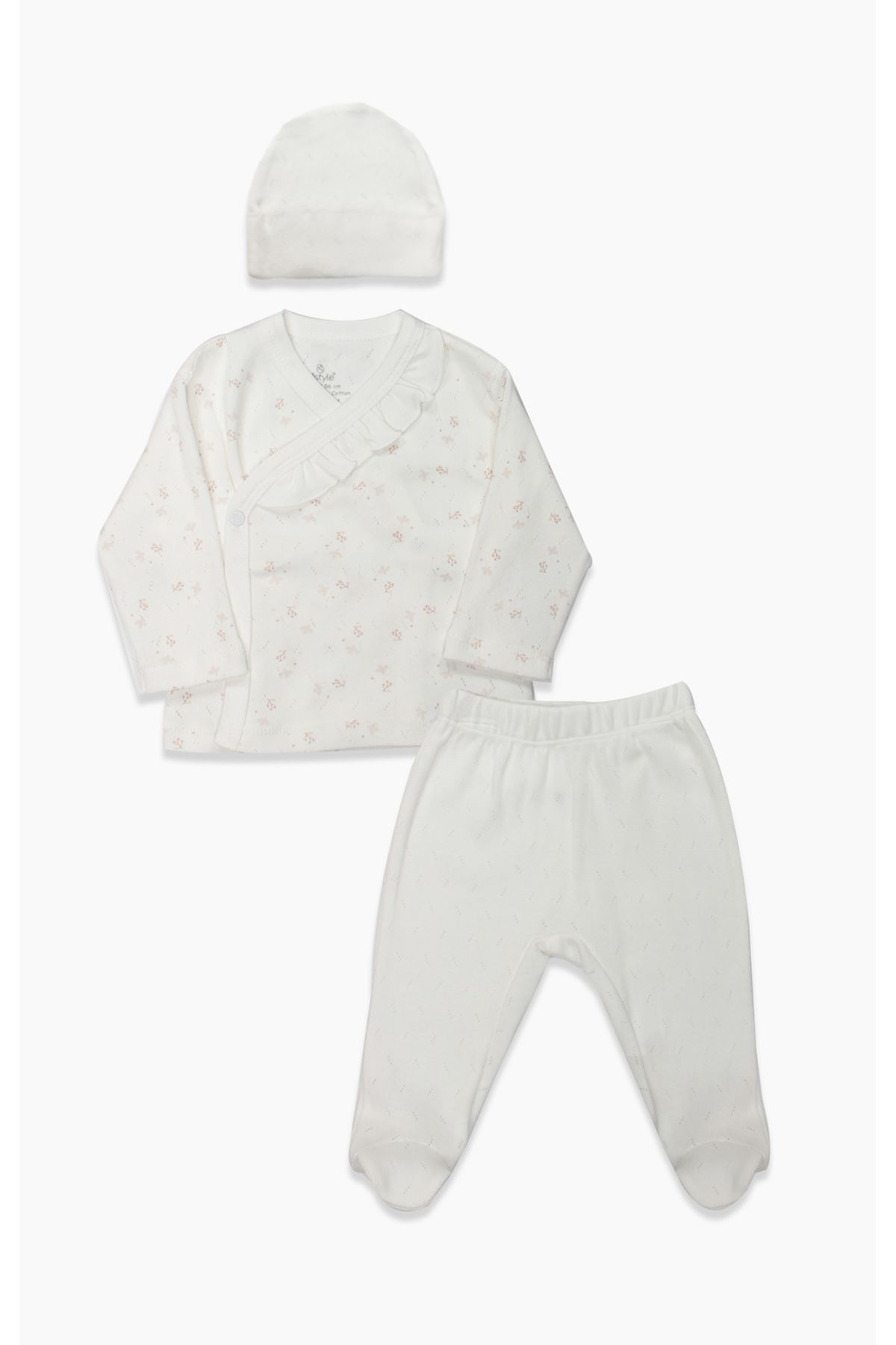 Bistyle 3lü Zıbın Takım Morning Sun 13131 Ekru