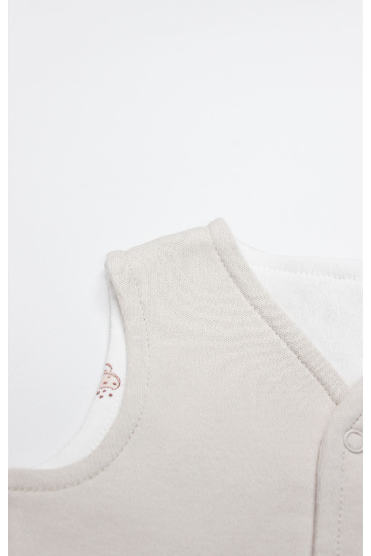 Bistyle Yelek Çift Taraflı Cookies Make Happy 18111 Ekru