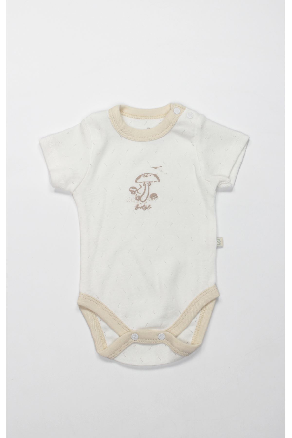 Bistyle Body Yarım Kol My Favorite Zoo 17184 Ekru