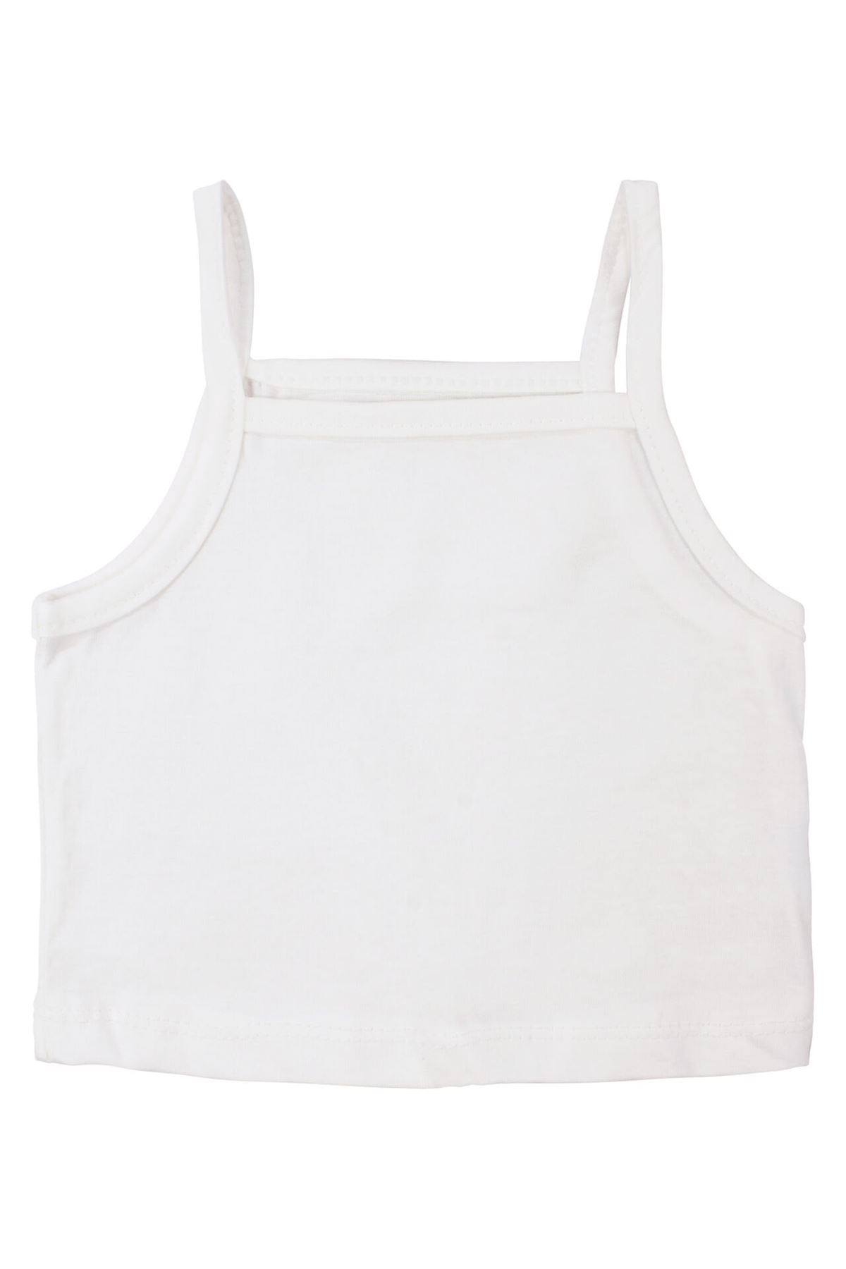 Kız Bebek Lila Pembe Çilek Desenli Müslin Şortlu 3'lü Takım