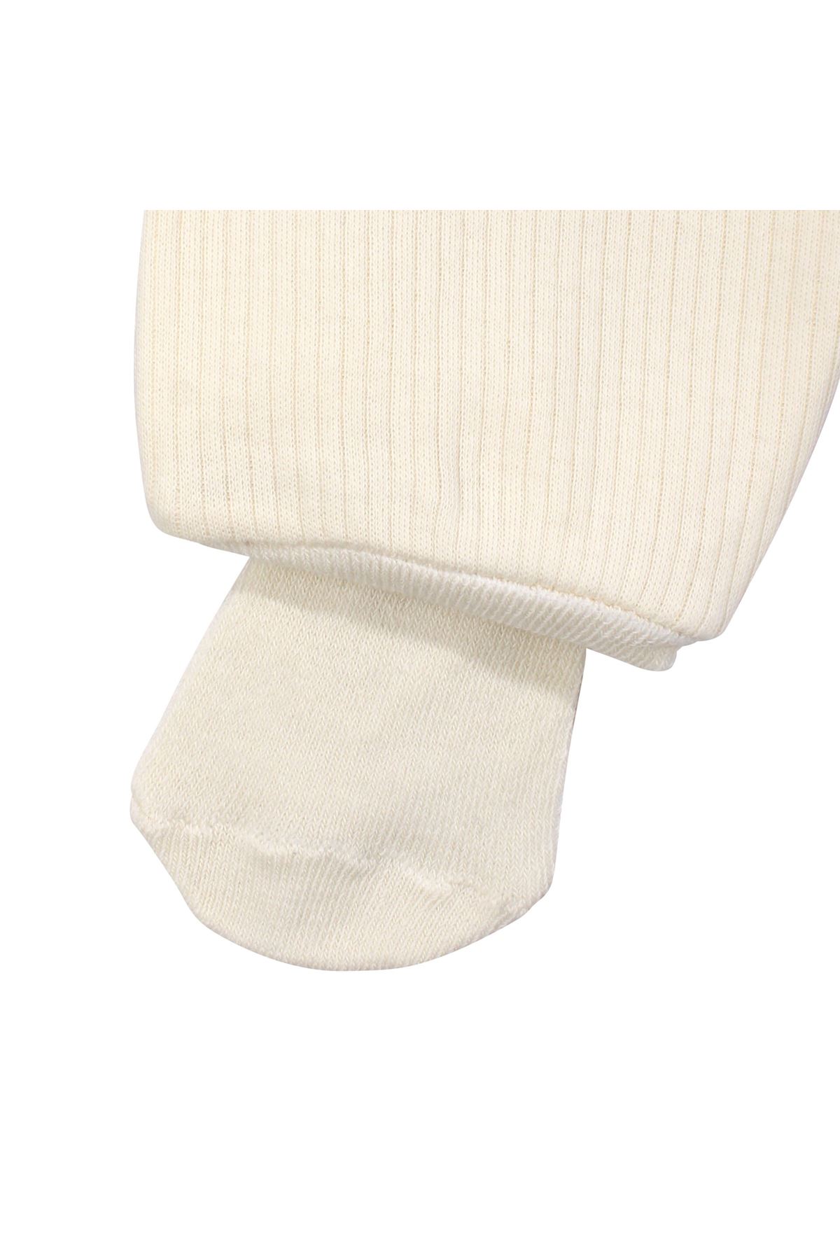 Unisex Ekru Fitilli Çoraplı Tek Alt Pantolon