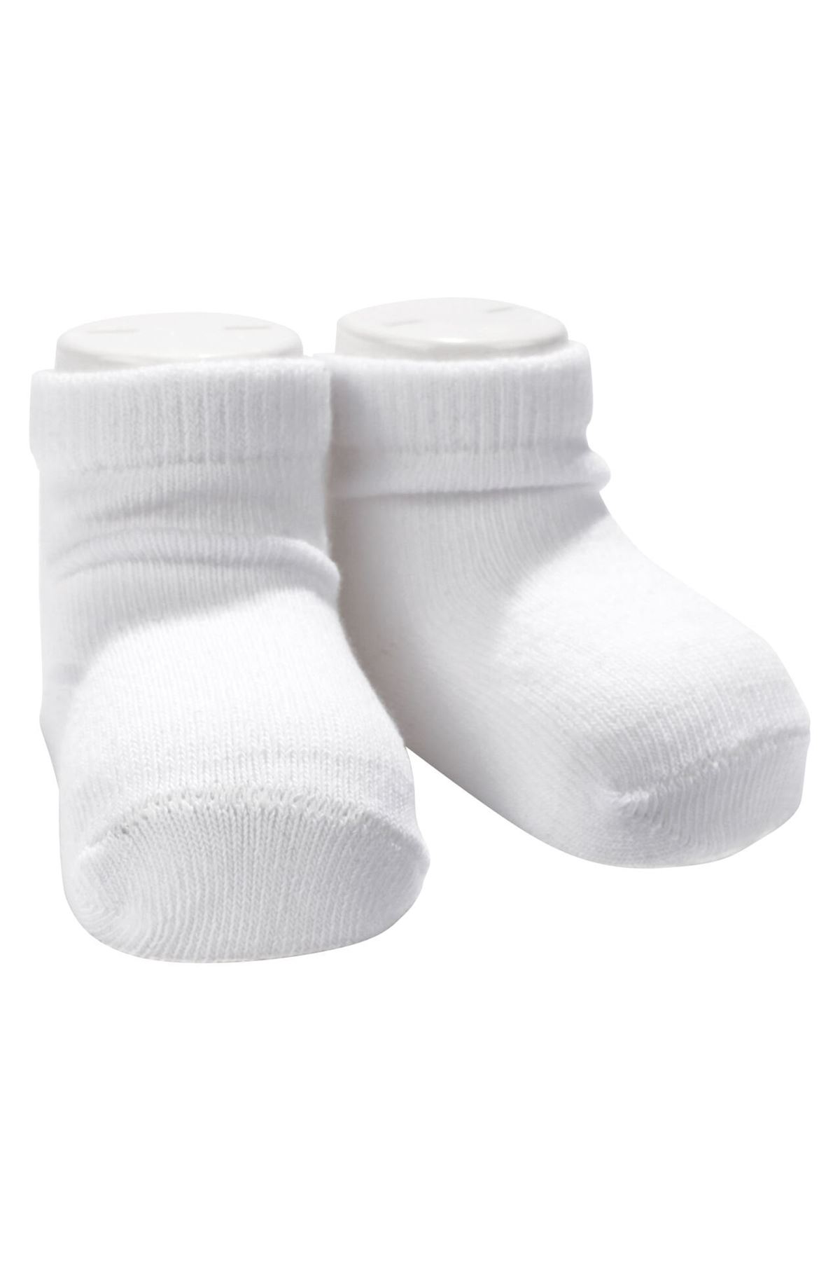 Unisex Ekru Düz Patik Çorap 0-6 Ay