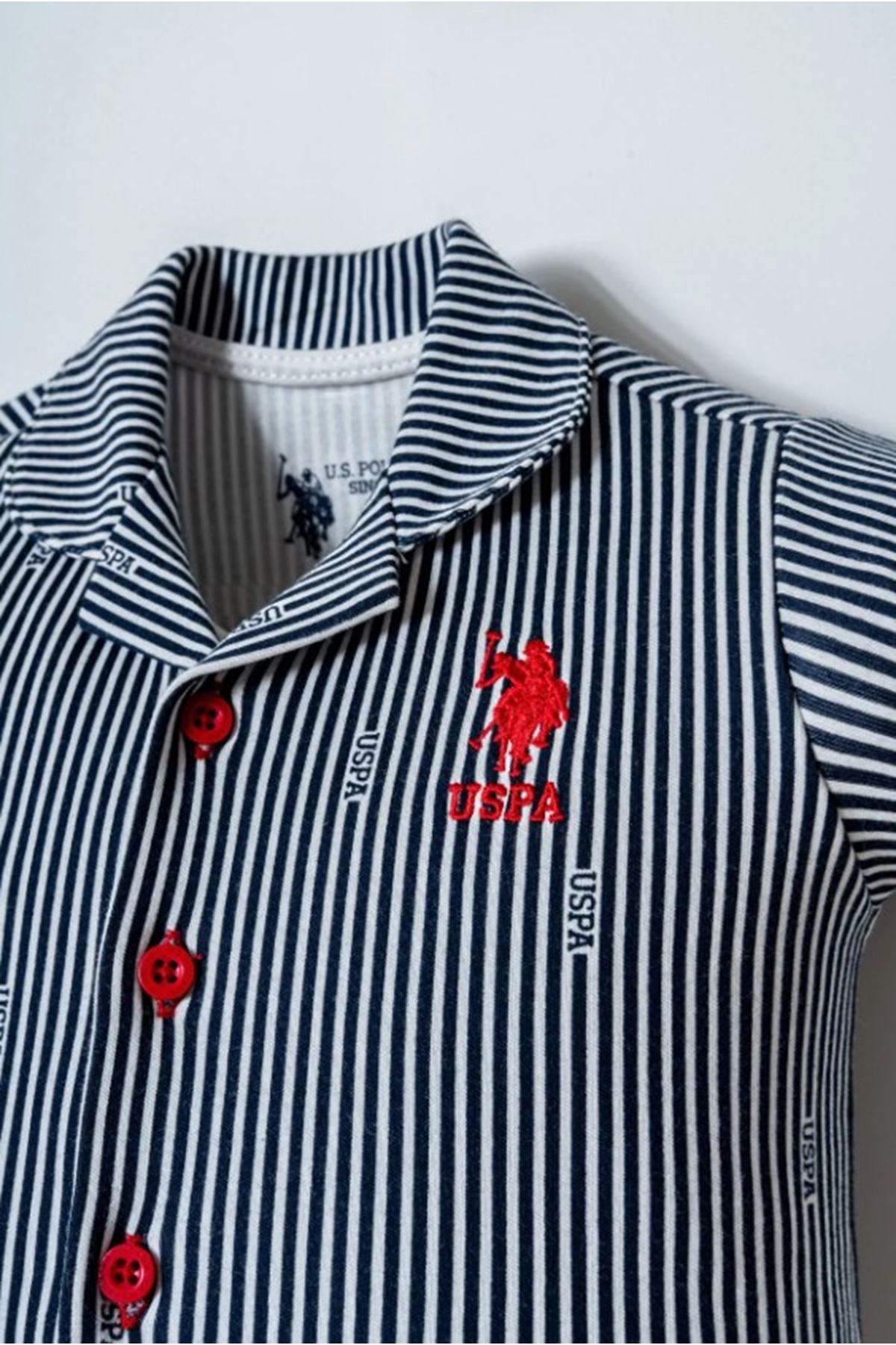 U.S. Polo Gömlek Pijama Takımı USB2860 Beyaz