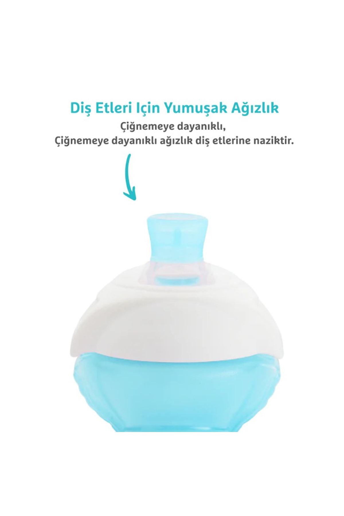 Munchkin Click Lock Isırmaya Dayanıklı Emzikli Bardak 9 Ay+ 296 ml 90063 Mavi