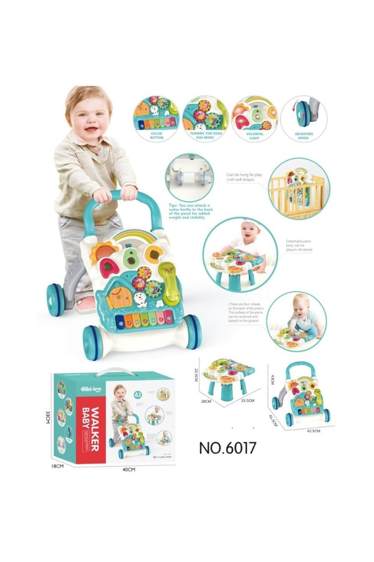 Vardem Piyanolu 4in1 Bebek Yürüteci