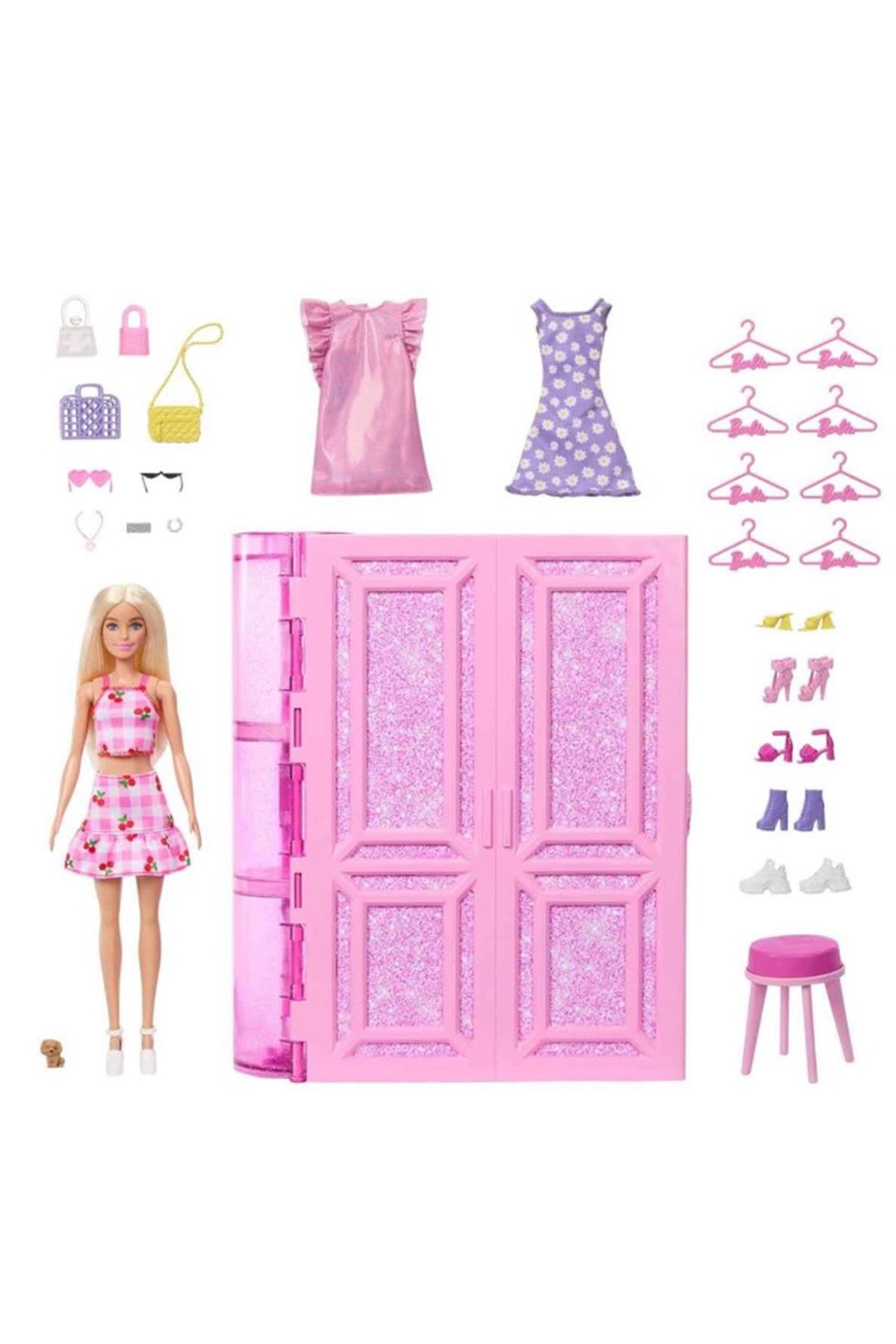 Barbie'nin Rüya Gardırobu ve Bebek Oyun Seti HXD58