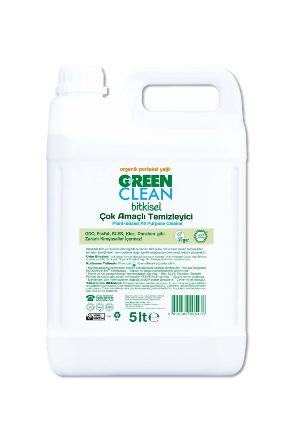 Green Clean Bitkisel Çok Amaçlı Temizleyici 5lt