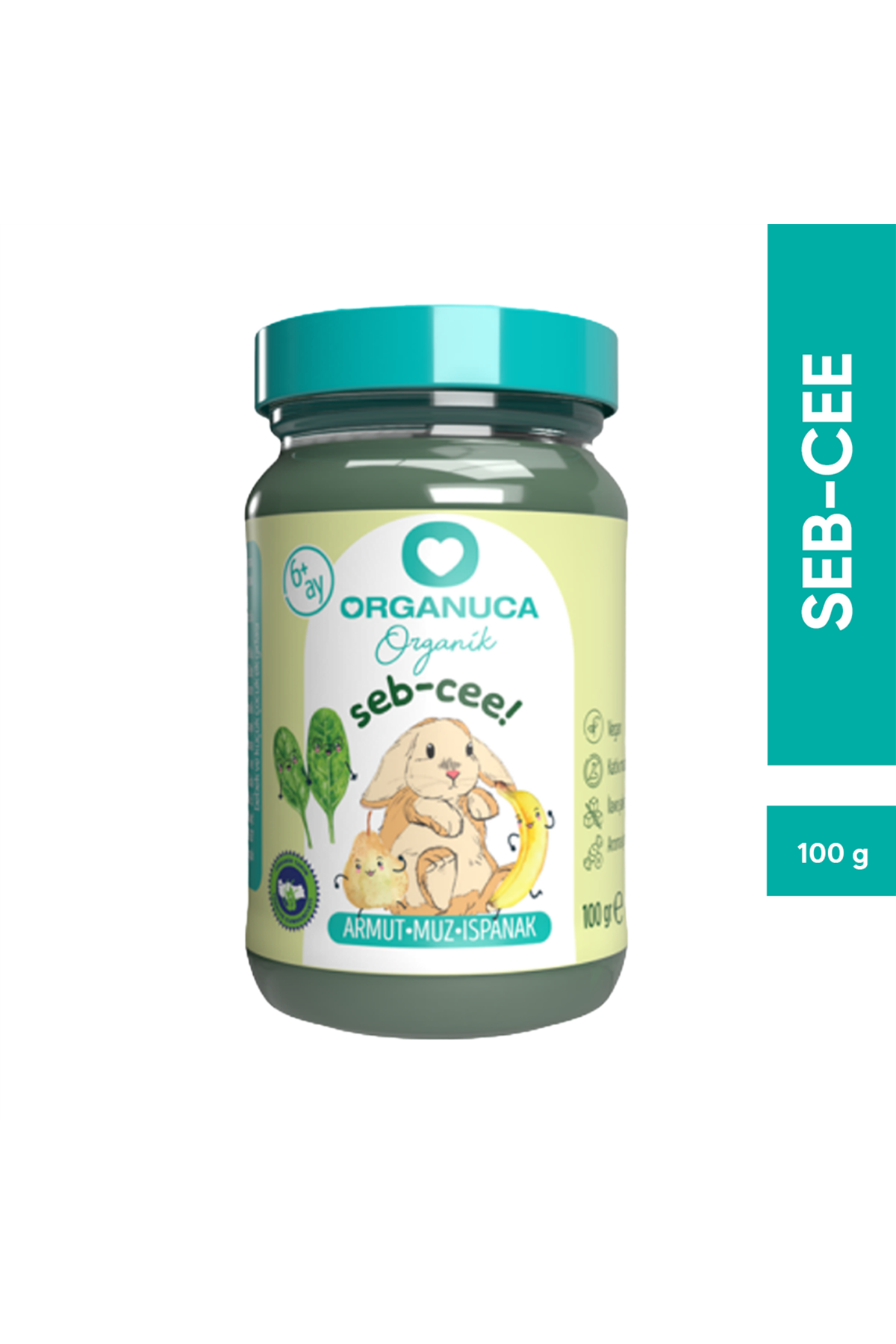 Organuca Organik Ek Gıda Seb-Cee 100g (Meyve-Sebze Püresi)