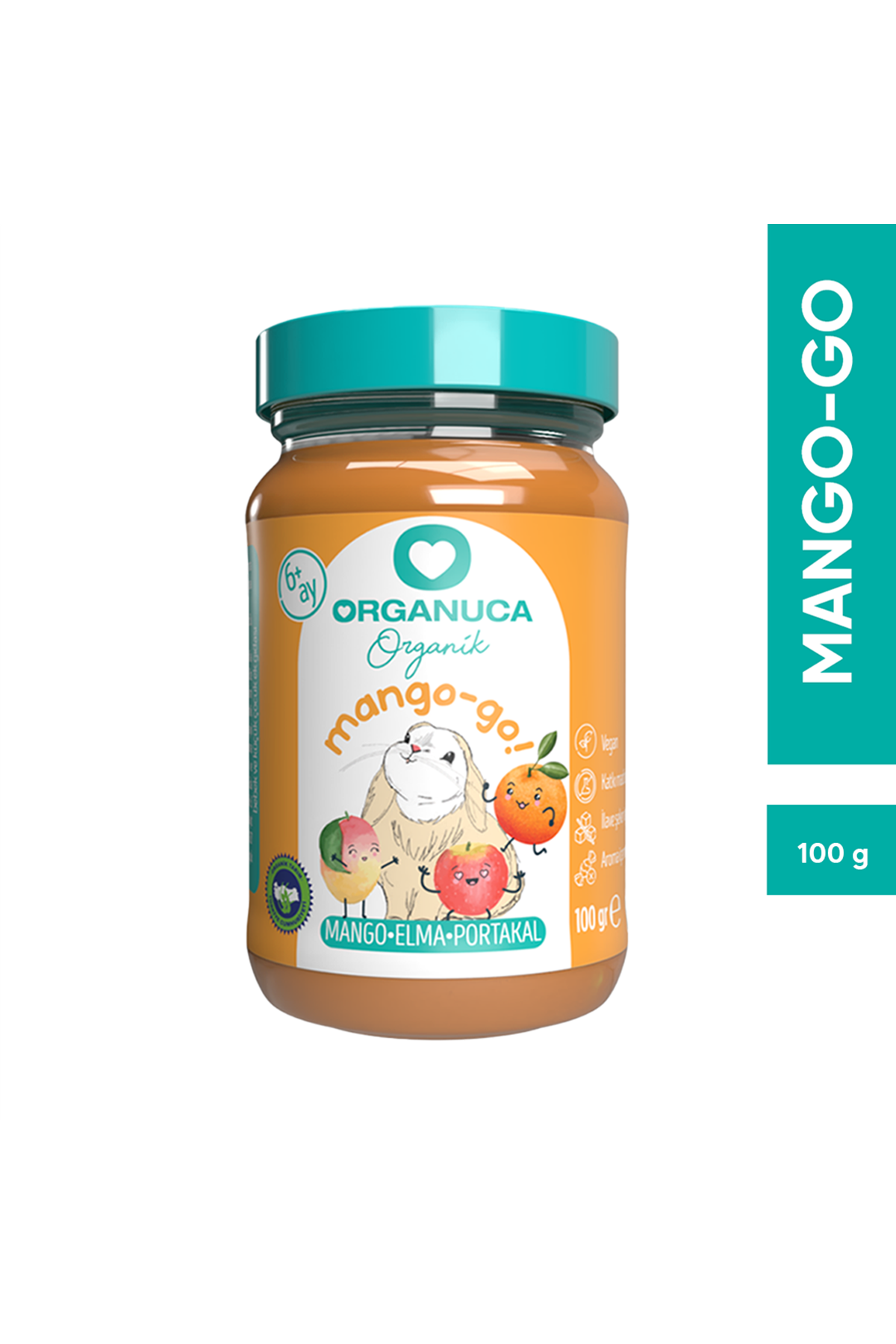 Organuca Organik Ek Gıda Mango-Go 100g (Meyve-Sebze Püresi)