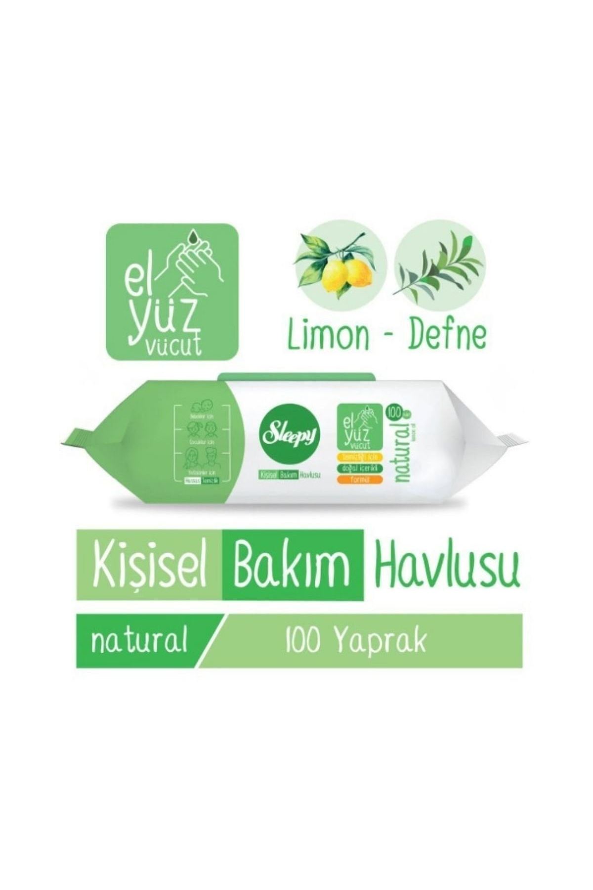 Sleepy Kişisel Bakım Havlusu 100'lü Naturel