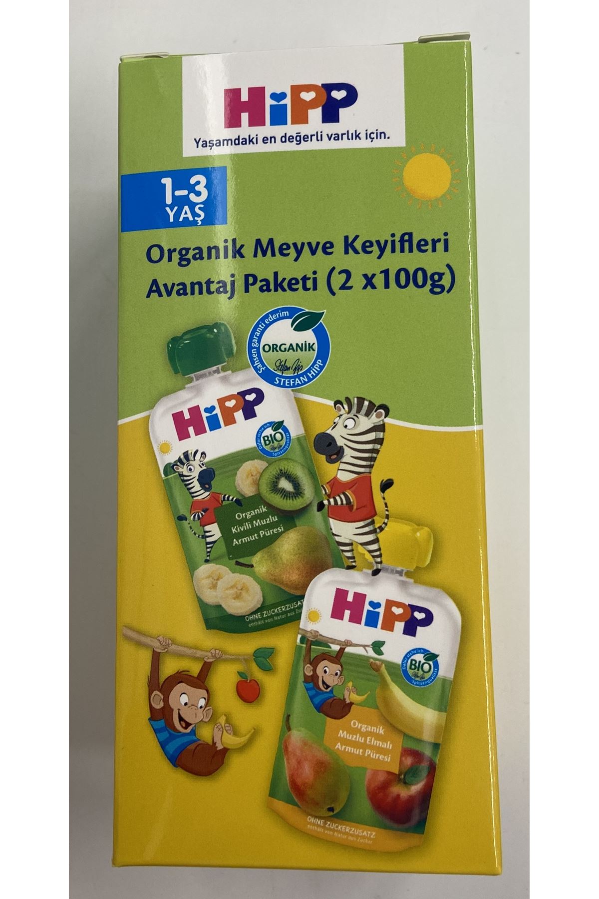 Hipp Organik Meyve Keyifleri Avantaj Paketi 2x100 Gr Sarı