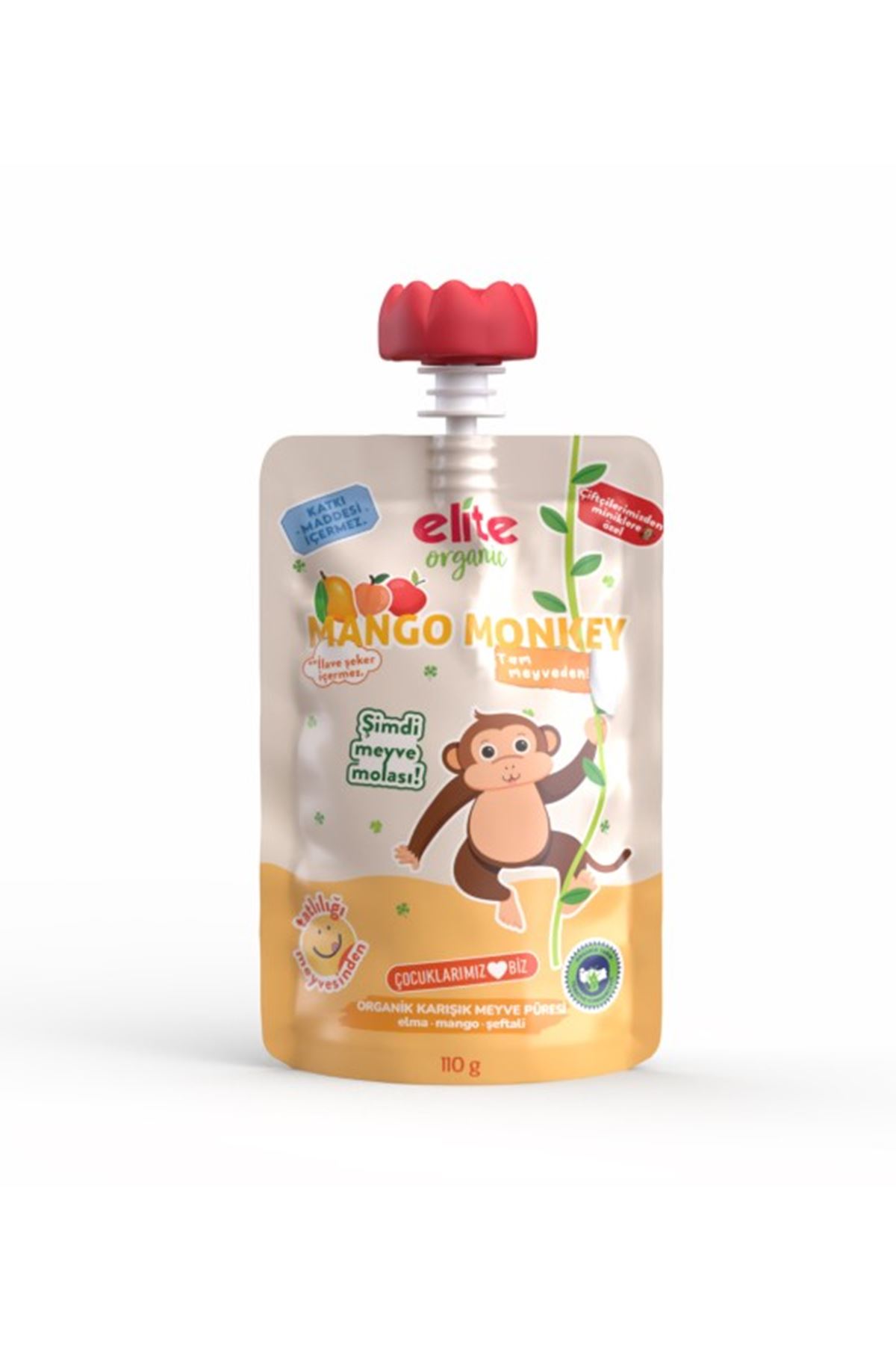 OG Natural Mango Monkey Organik Karışık Meyve Püresi 110gr