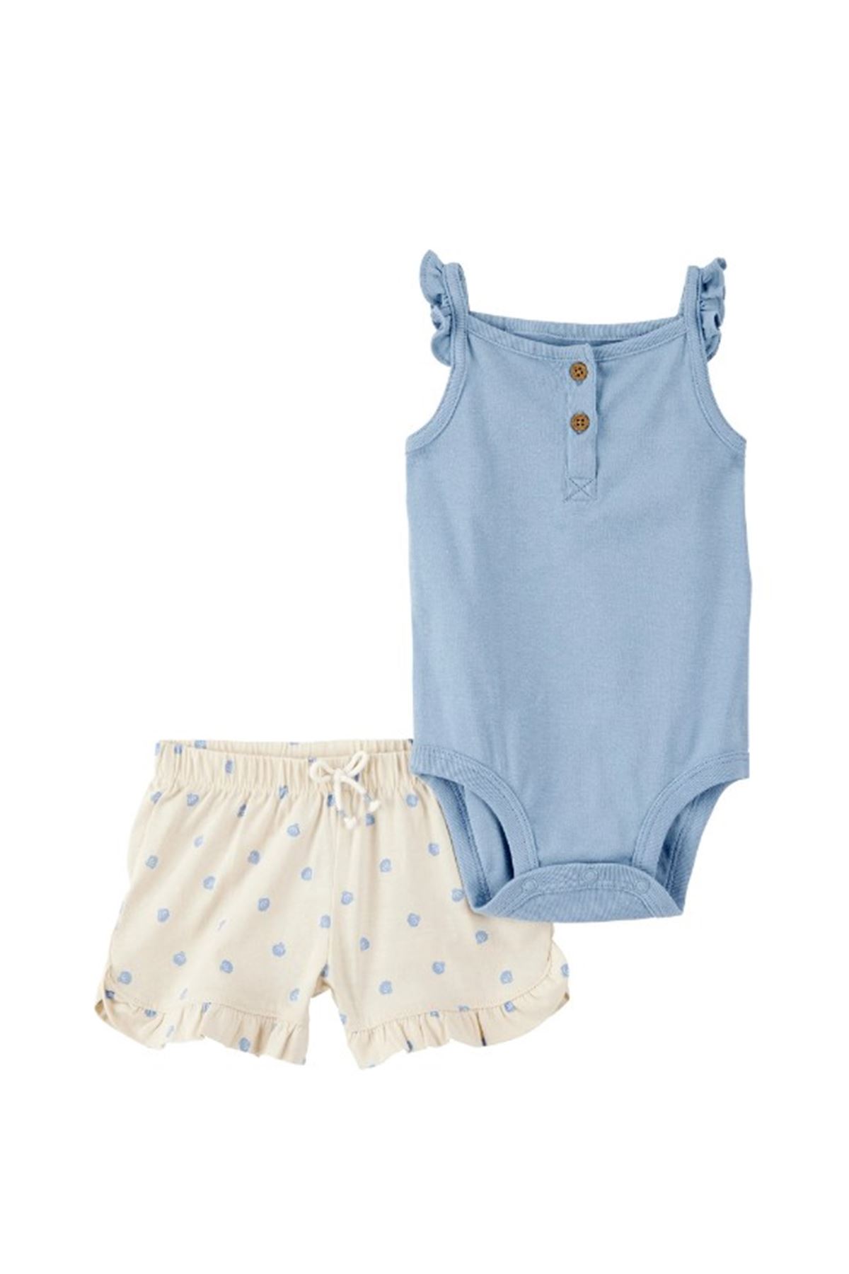 Carters Kız Bebek Body Şort Set 1S523710 Renkli