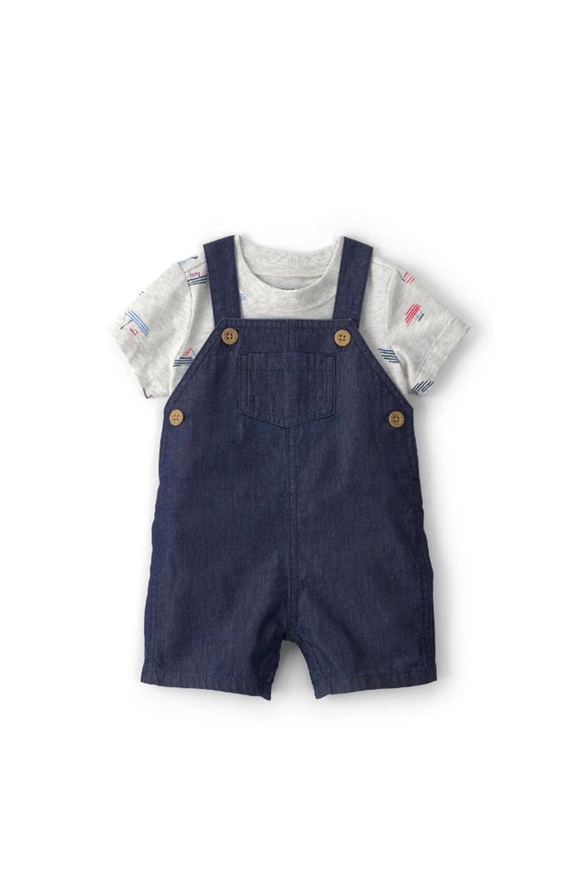 Carters Erkek Bebek Salopet Set 1U564010 Mavi