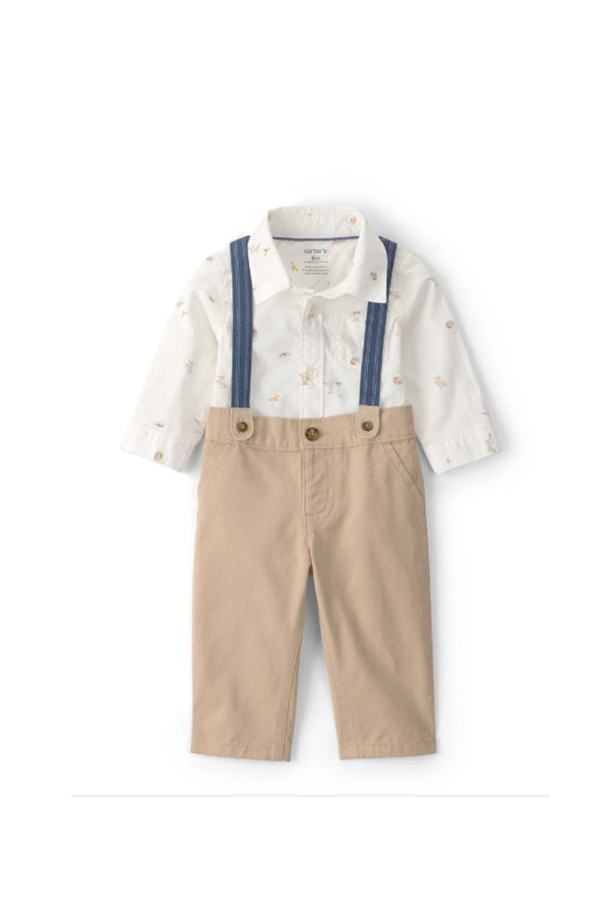 Carters Erkek Bebek Body Pantolon Set 1U634910 Bej