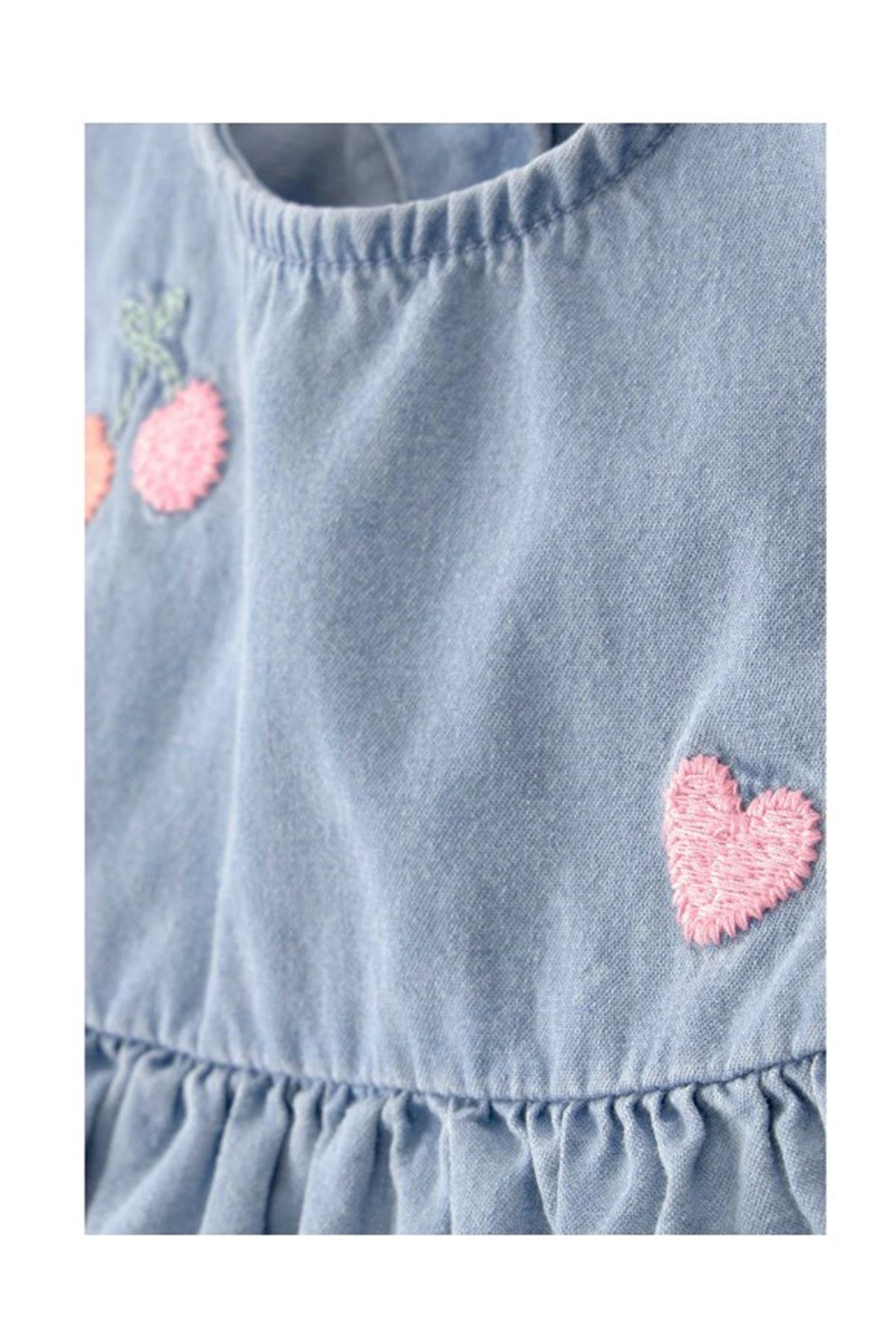 Carters Kız Bebek Body Şort Set 1U529310 Mavi