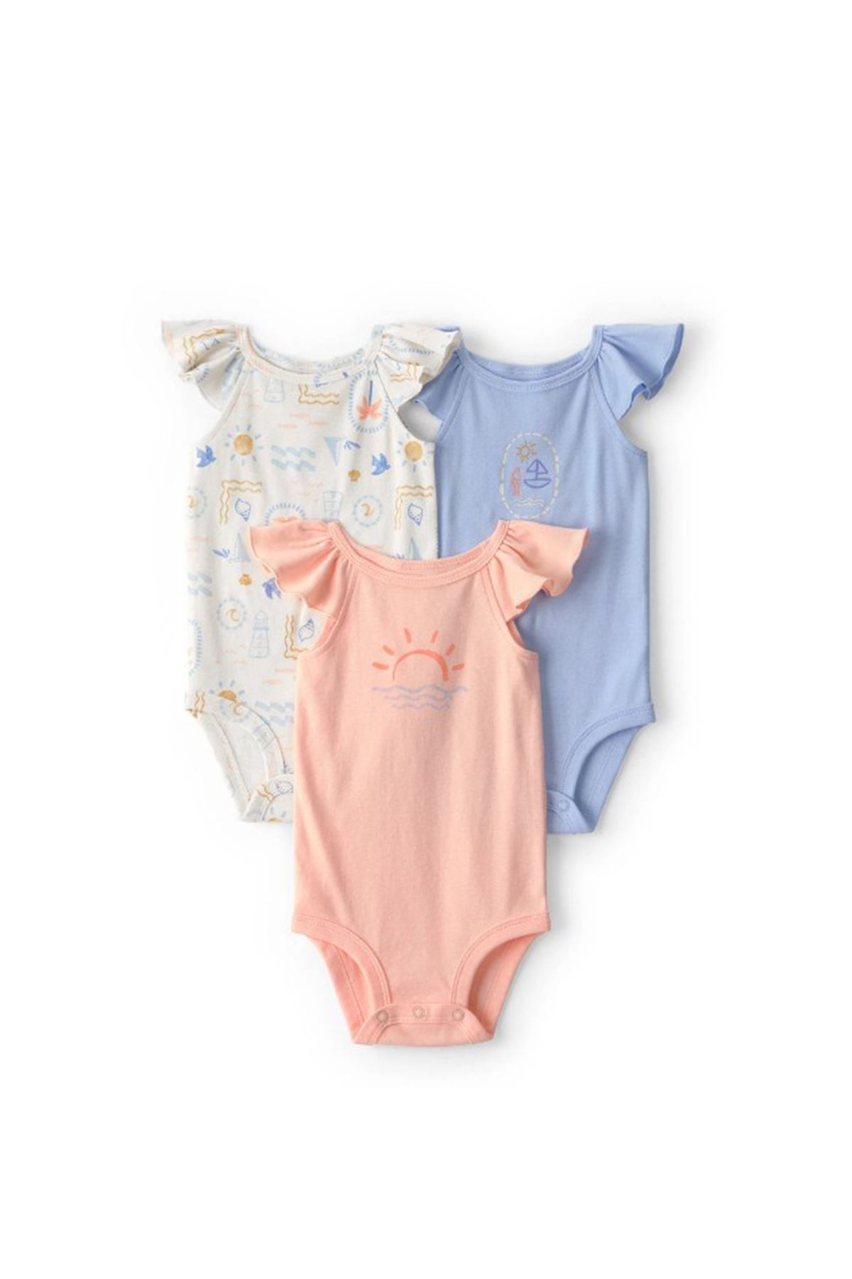 Carters Layette Kız Bebek Çoklu Paket Body 1U607010 Renkli