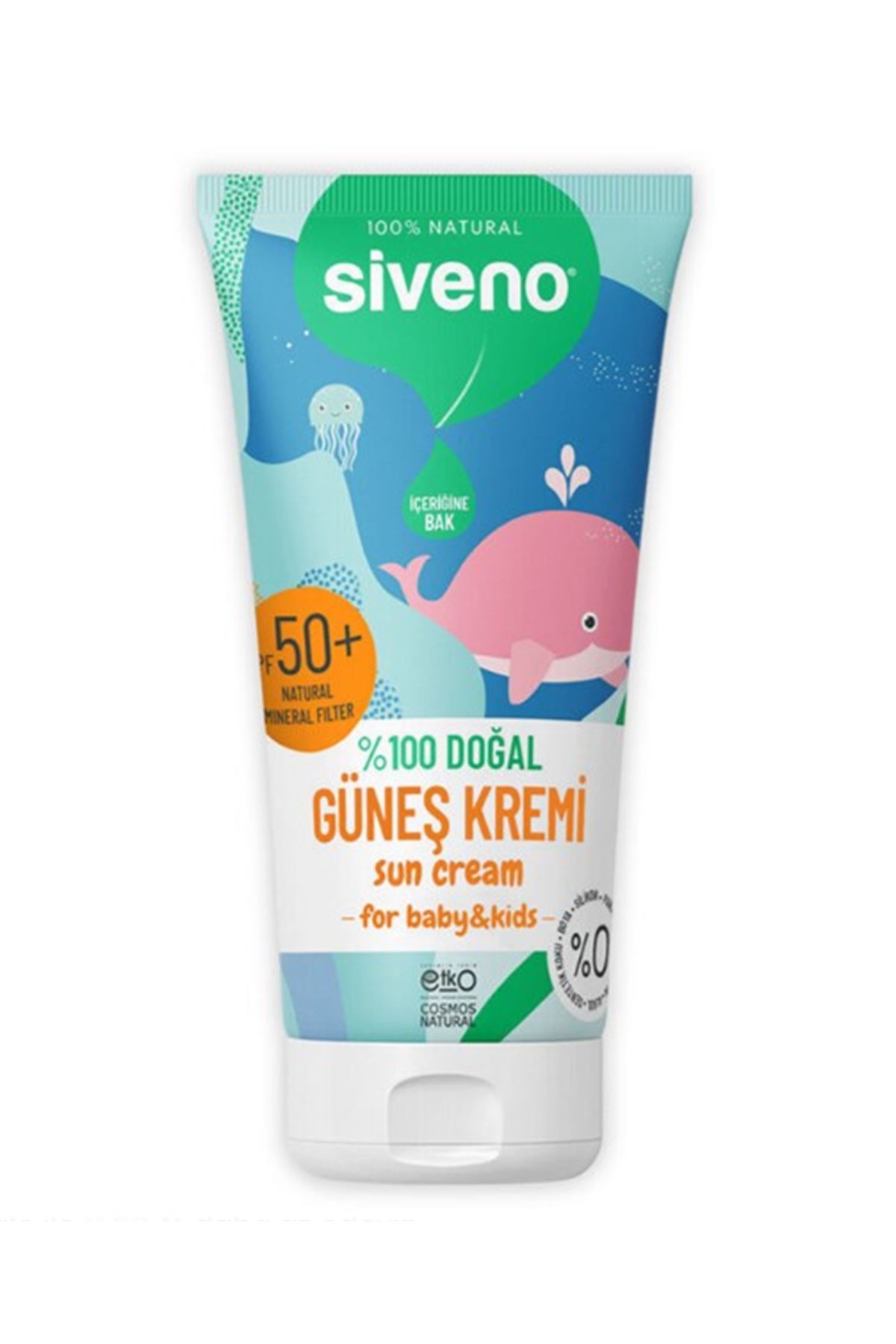 Siveno %100 Doğal Bebekler İçin Güneş Kremi 50 ml