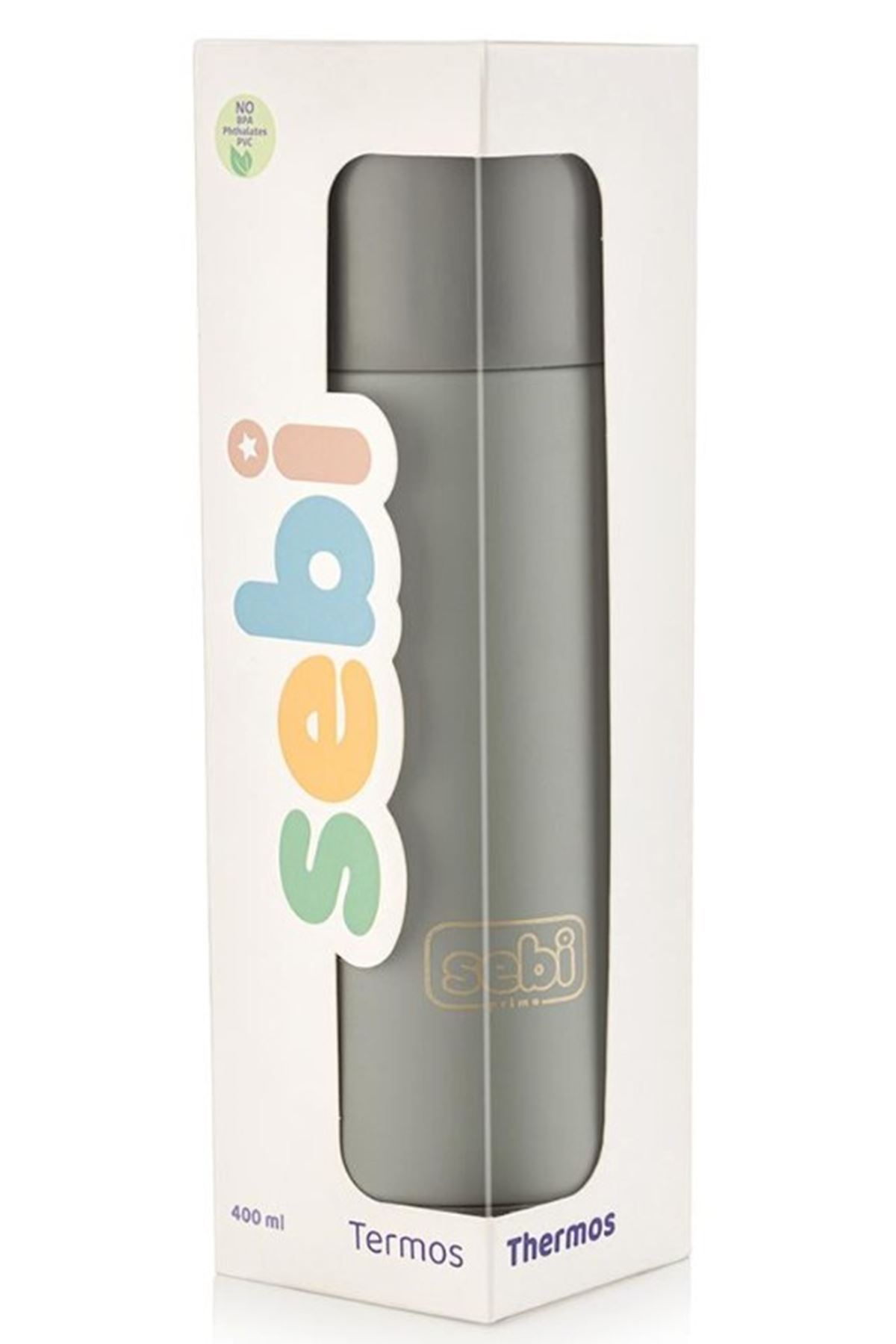 Sebi Bebe Prime Çelik Termos 400 ml Gri