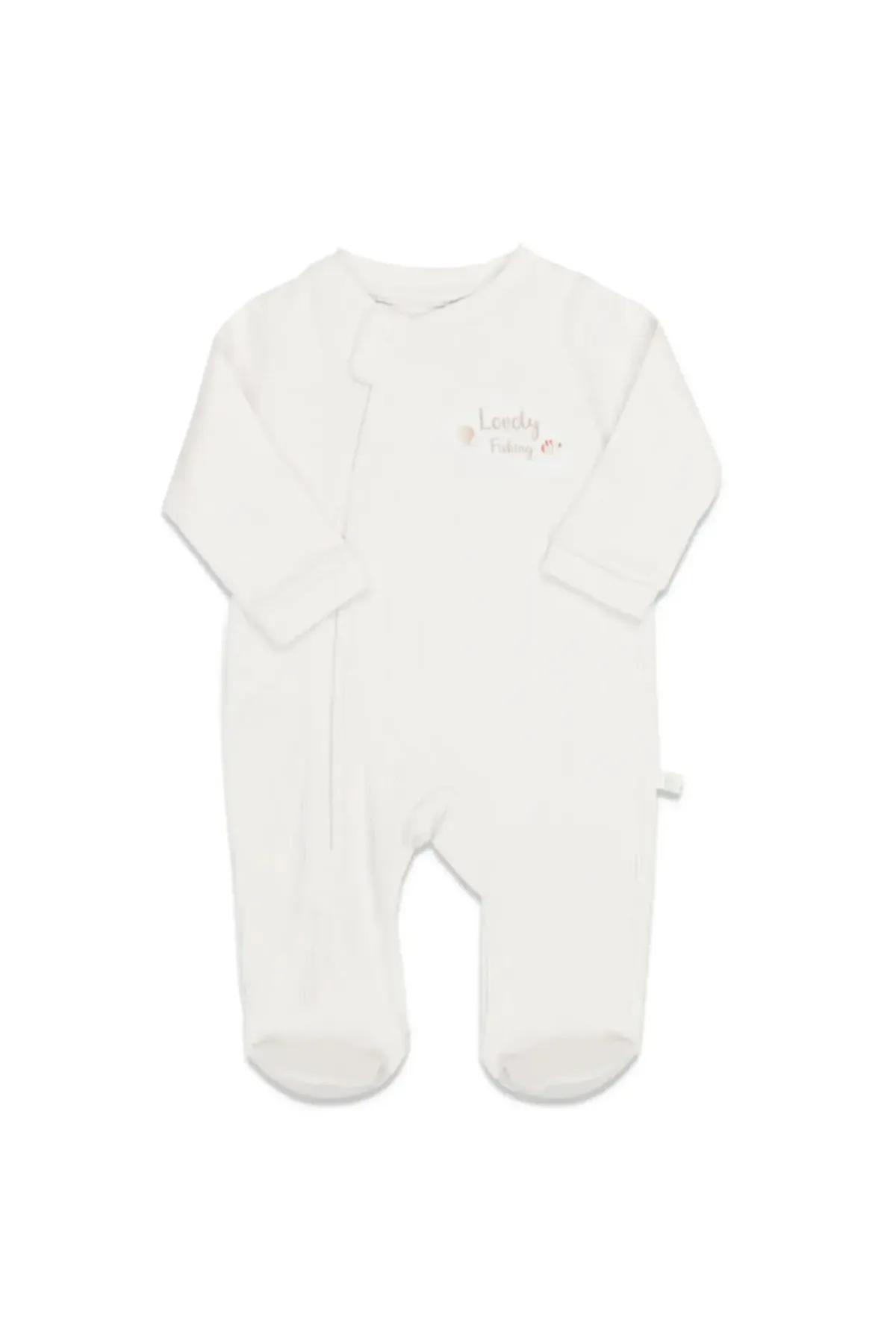 Bistyle Tulum Fermuarli Modal Lovely Fishing 15132 Ekru