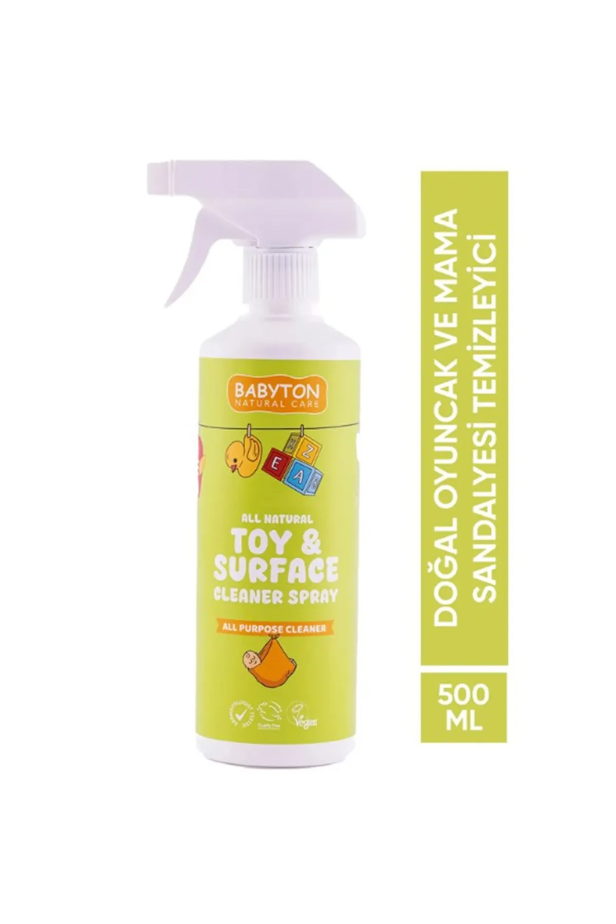 Babyton Doğal Oyuncak ve Mama Sandalyesi Temizleyici 500 ml