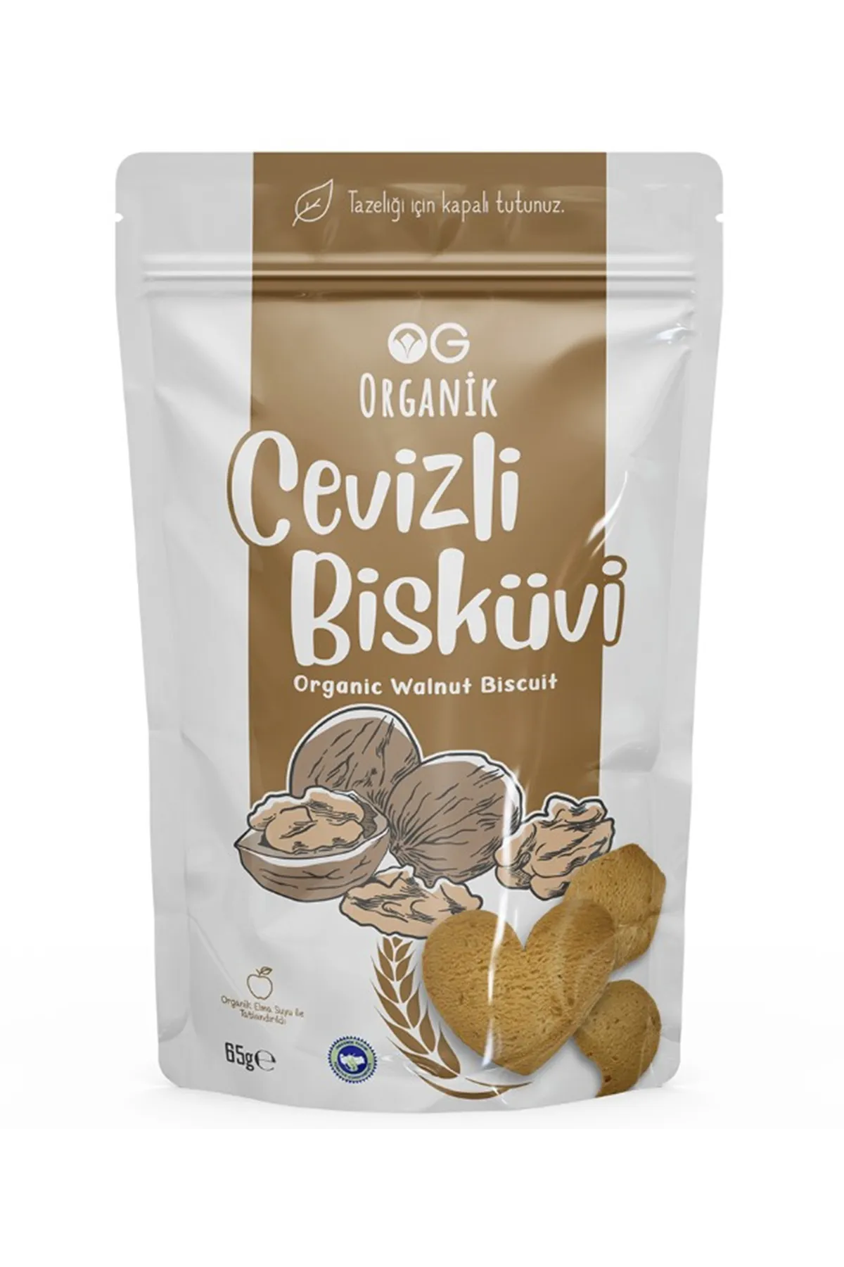 OG Natural Organik Cevizli Bisküvi 80gr