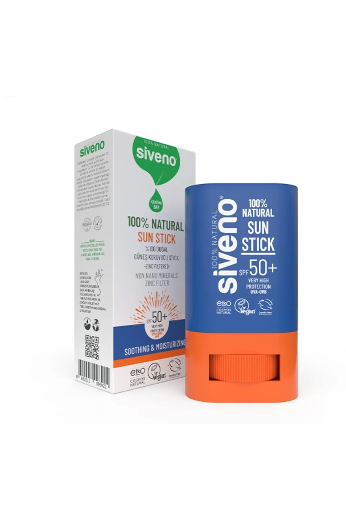 Siveno %100 Doğal Natural Sun Stick SPF50+ 15 Gr