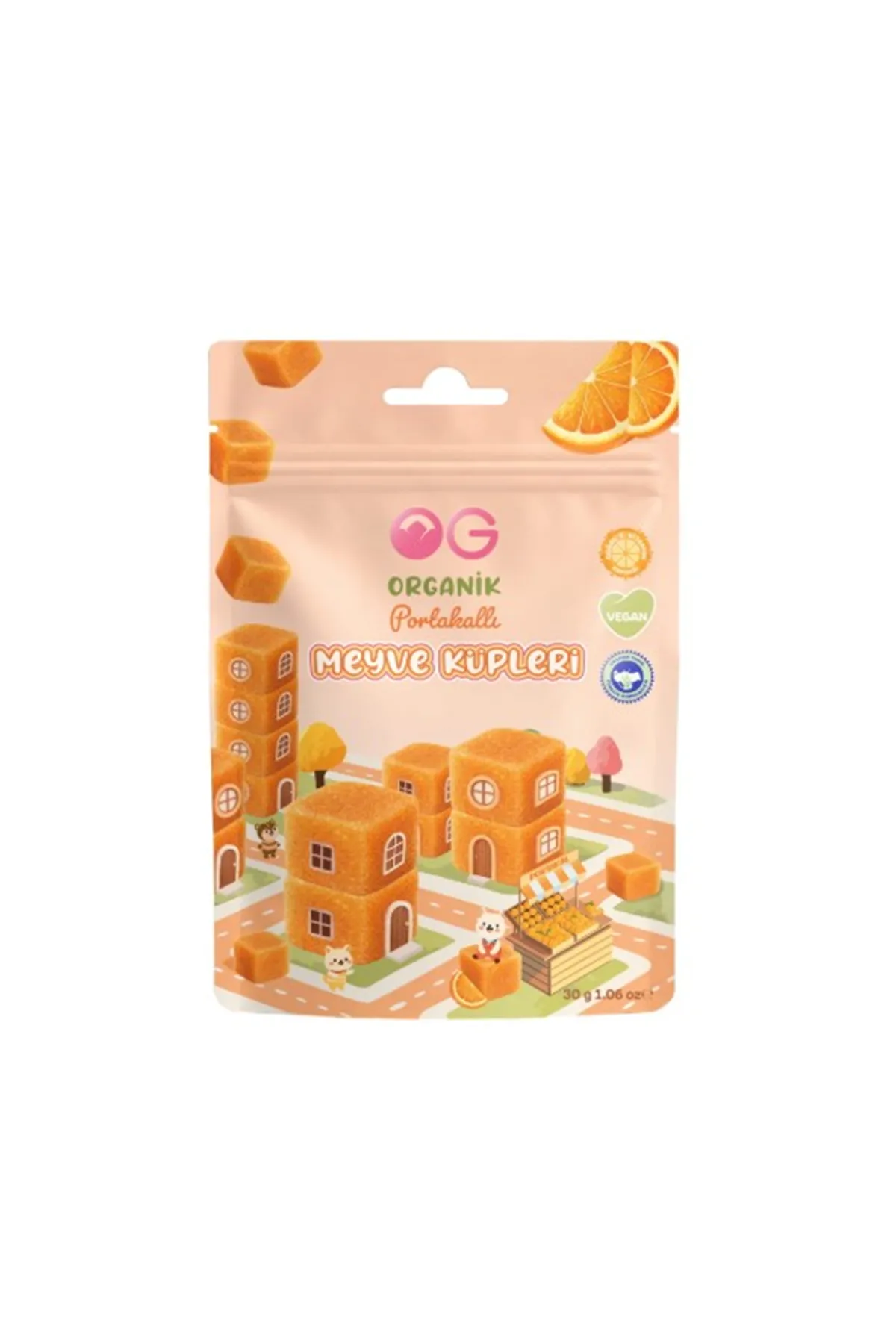 OG Natural Organik Portakallı Meyve Küpleri 30gr