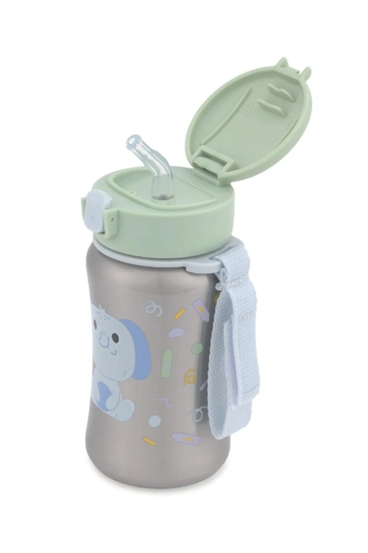 Skip Hop Besties Squad Paslanmaz Çelik Pipetli Suluk Fil