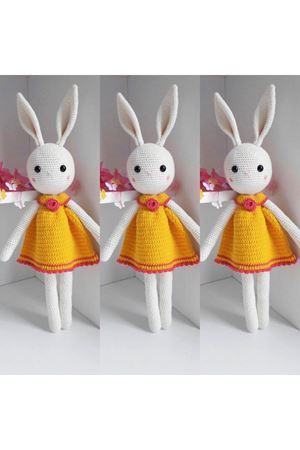 Organik Özel Üretim Kız Örgü Amigurumi Oyuncak Bebek
