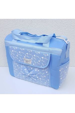 Dantelli Mavi Lüks Anne Bebek Bakım Çanta