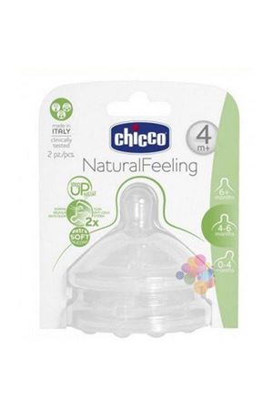 Chicco NaturalFeeling Biberon Emziği 4 Ay+ Akış Ayarlı 2li