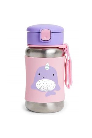 Skip Hop Zoo Pipetli Paslanmaz Çelik Suluk 350 ml Narwhal