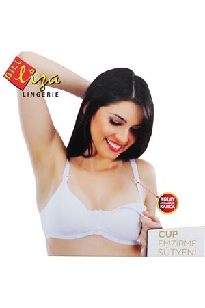 Liza Cup Silikonlu Emzirme Sütyeni Beyaz