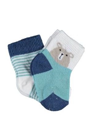 Bibaby Biorganic Hello Teddy Bear 2'Li Kız Çorap 68404 Yeşil