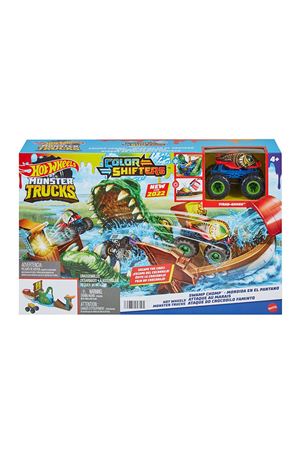 Hot Wheels Monster Trucks Renk Değiştiren Araçlar Timsahtan Kaçış Oyun Seti HGV14