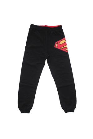 Erkek Çocuk Siyah Süperman Baskılı Tek Alt Eşofman