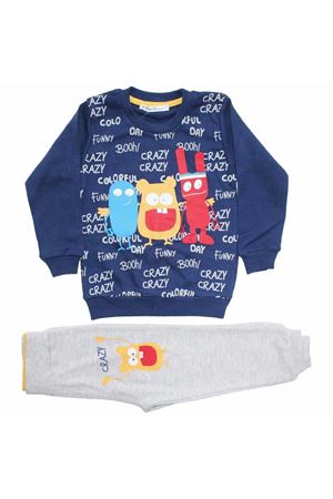 Erkek Çocuk Crazy Yazılı Laci Gri 2'li Takım