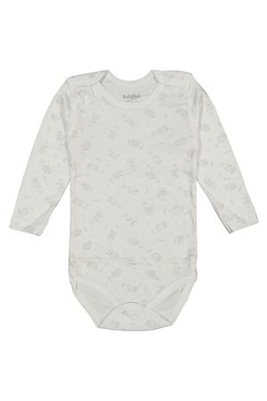 Ekru Hayvan Desenli Uzun Kollu Zıbın