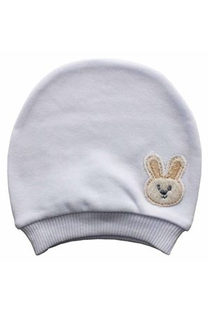 Beyaz Tavşanlı Nakışlı Bere