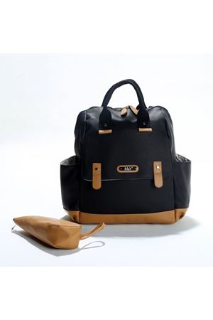 M&Y Holifera Deri Anne Bebek Bakım Sırt Çantası 7260 Siyah