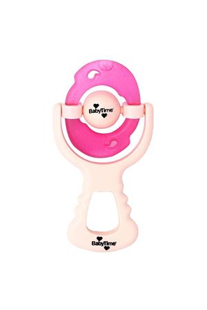 BabyTime Pembe Çıngıraklı Sulu Diş Kaşıyıcı