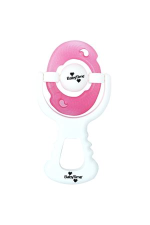 BabyTime Pembe Beyaz Çıngıraklı Sulu Diş Kaşıyıcı