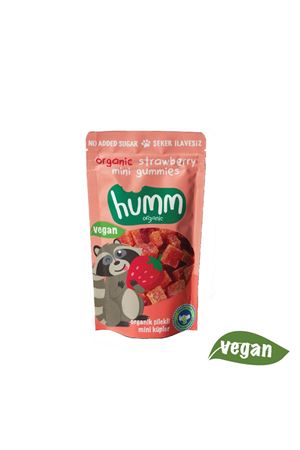 Humm Organik Çilekli Glutensiz Vegan Mini Küpler 30 Gr