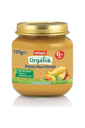 Milupa Organik Kayısı Muz Püresi Kavanoz Maması 125 Gr