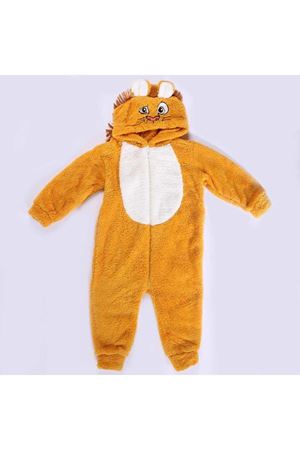 Polar Sarı Kapşonlu Aslanlı Peluş Welsoft Tulum